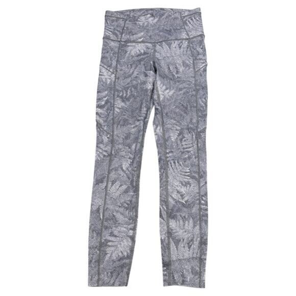 LULULEMON Fast & Free 7/8 Tight Size 4 Kindred Spirit Alpine White Multi - Picture 3 of 6